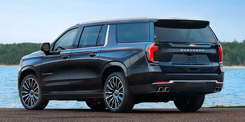 Chevrolet Suburban showcasing its and modern rear view