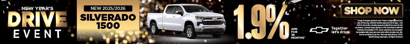 NEW 2025/2026 SILVERADO 1500 1.9% APR / 36 MO*