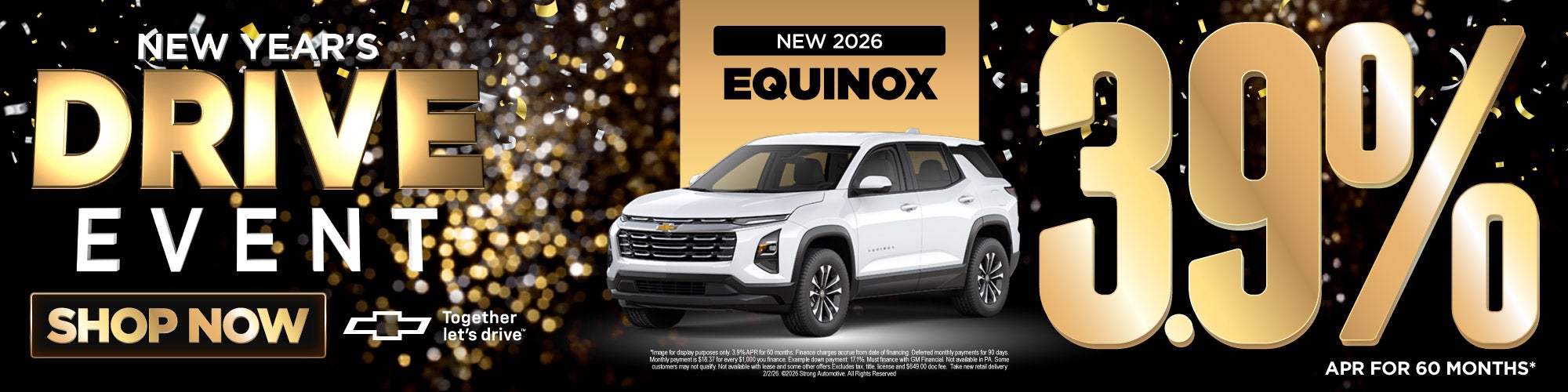 NEW 2026 EQUINOX 	3.9% APR / 60 MO*