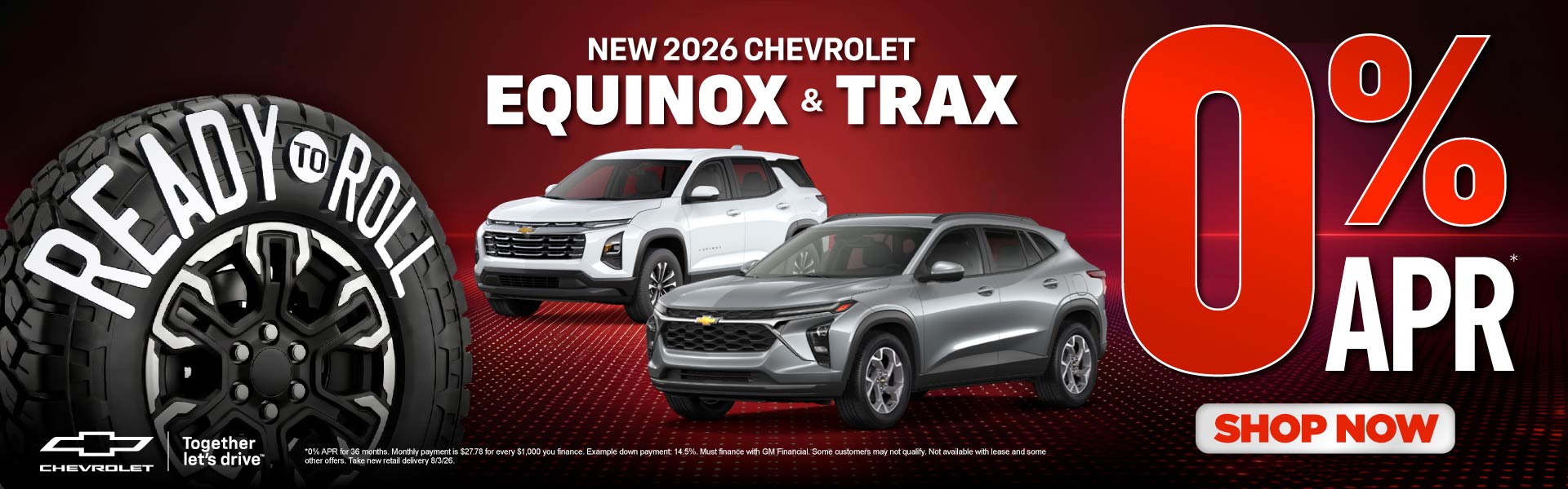 2026 EQUINOX AND TRAX	0% APR 